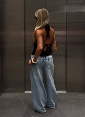Timeless Wide Leg Jeans - Bleached Blue