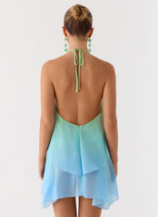 Twin Flame Mini Dress - Sea Ombre