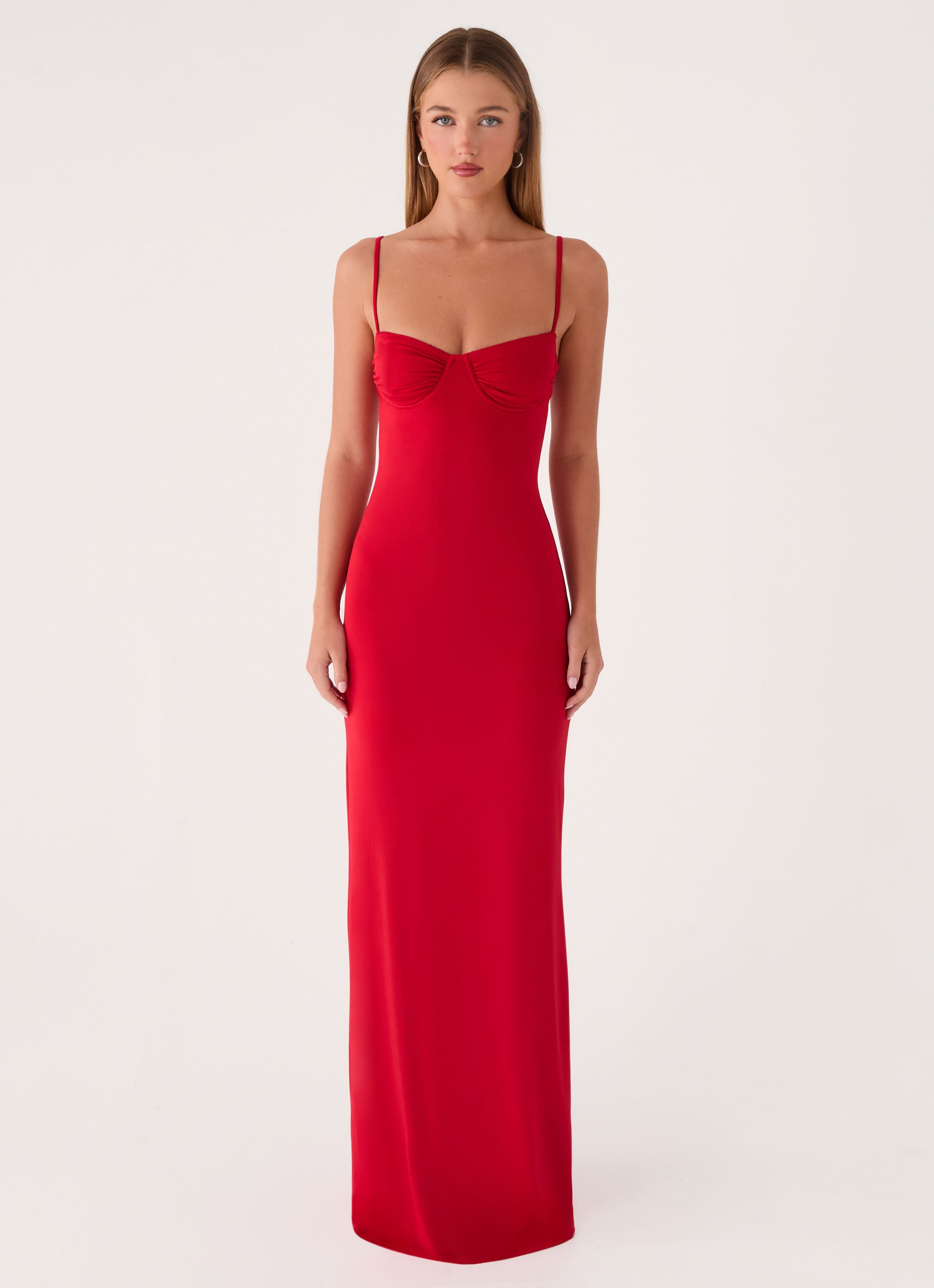 Vamonos Maxi Dress - Cherry Red