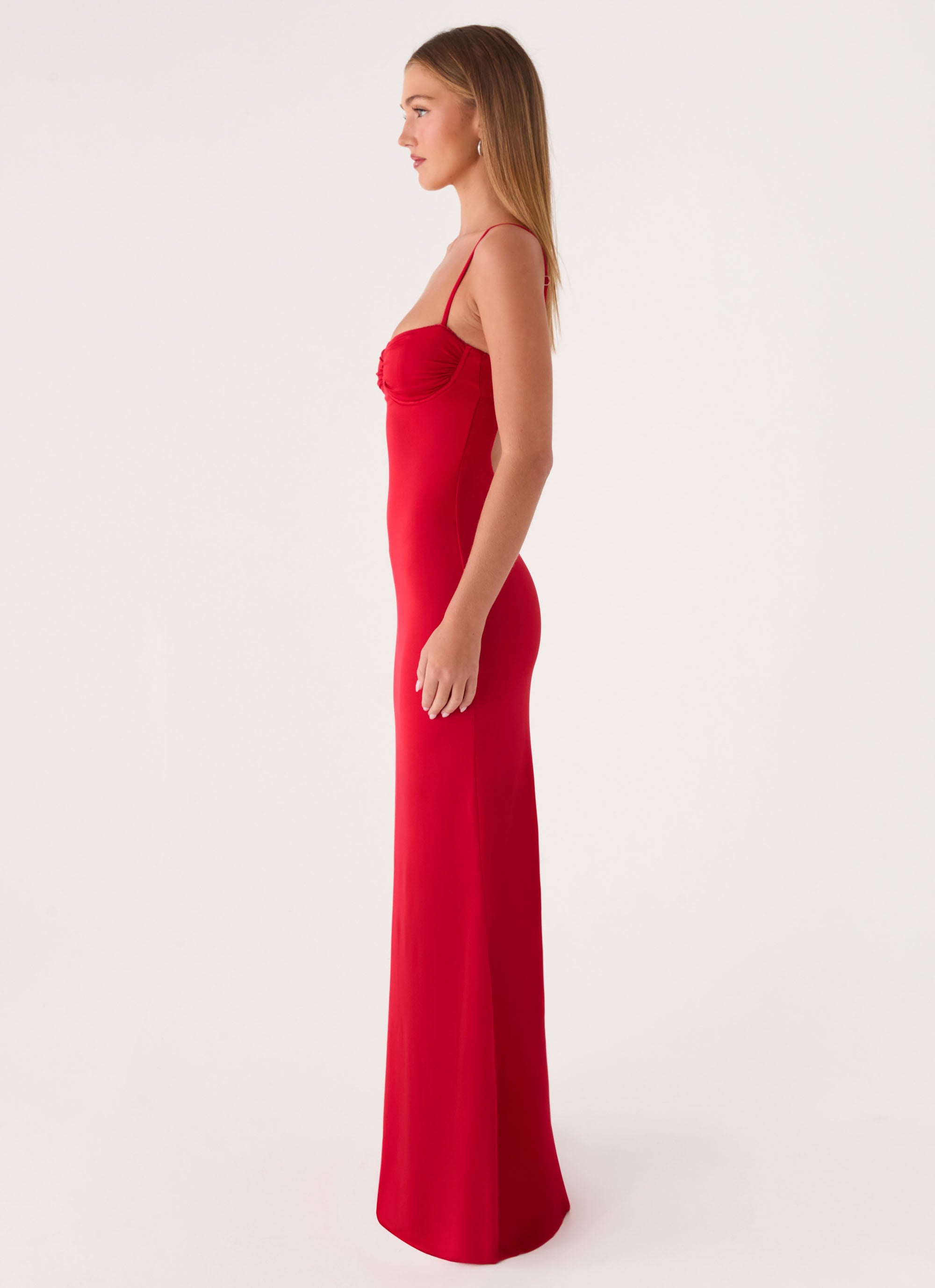 Vamonos Maxi Dress - Cherry Red
