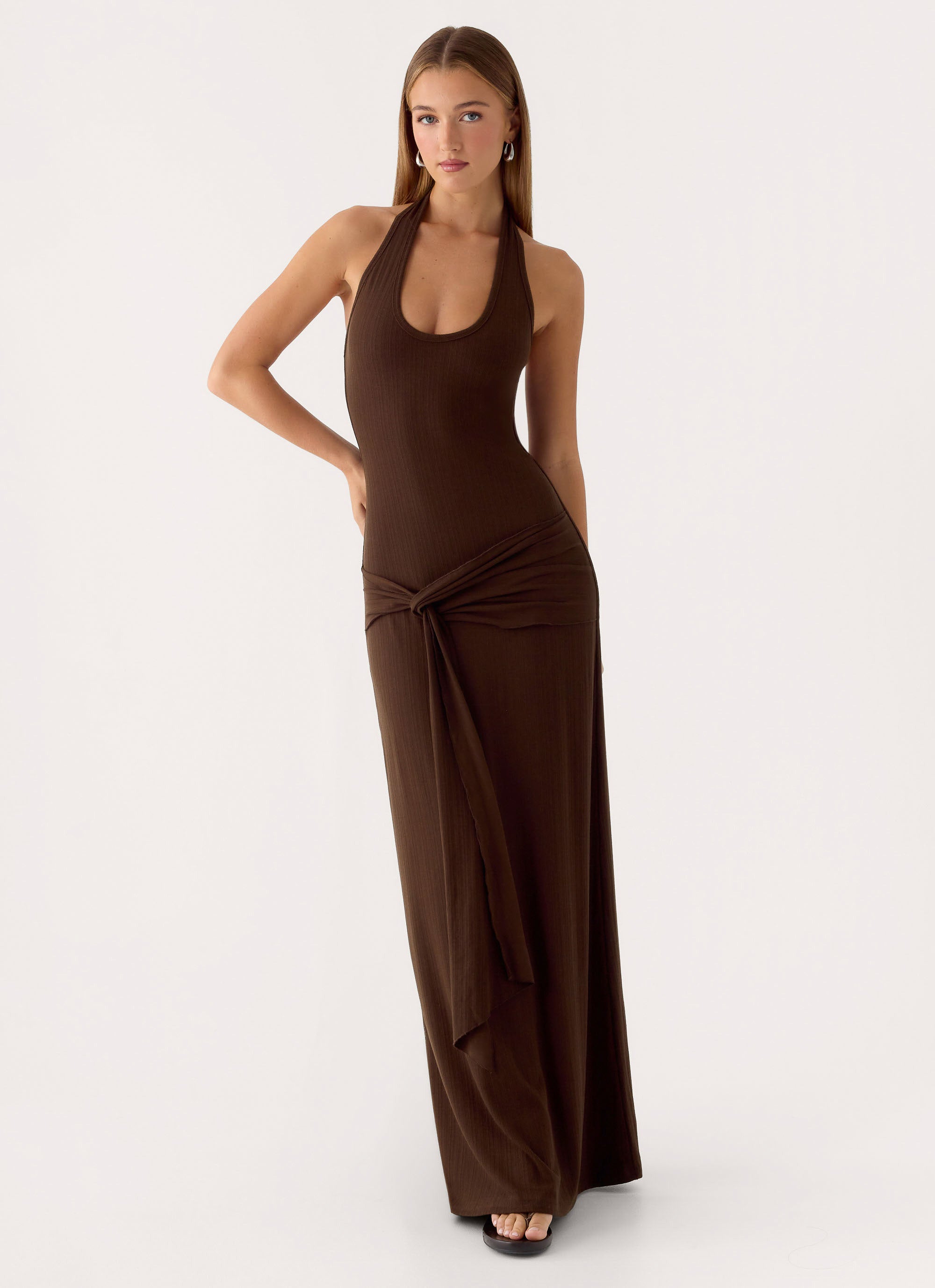 Vedetta Maxi Dress - Chocolate