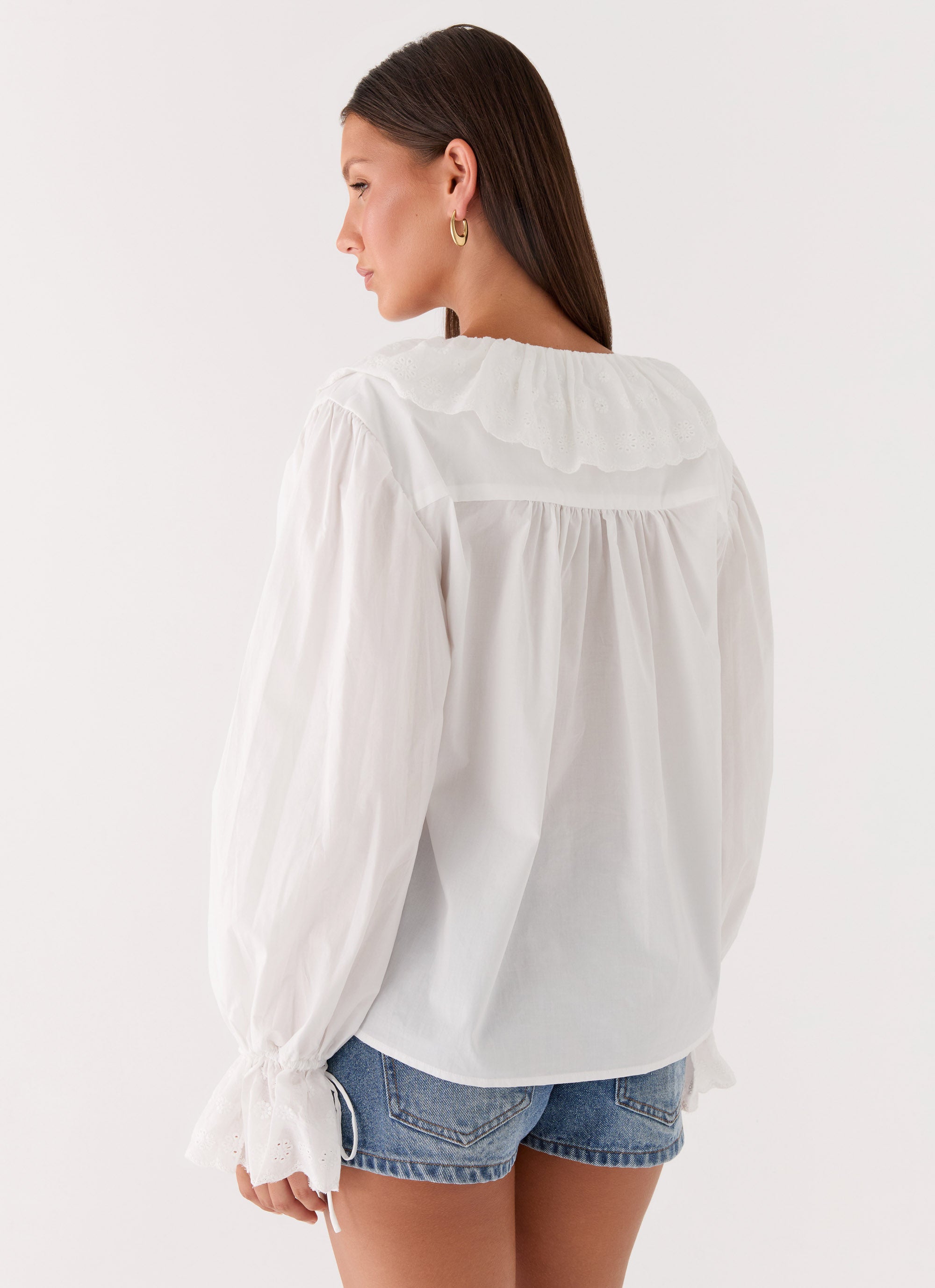 Verrin Cotton Blouse - White