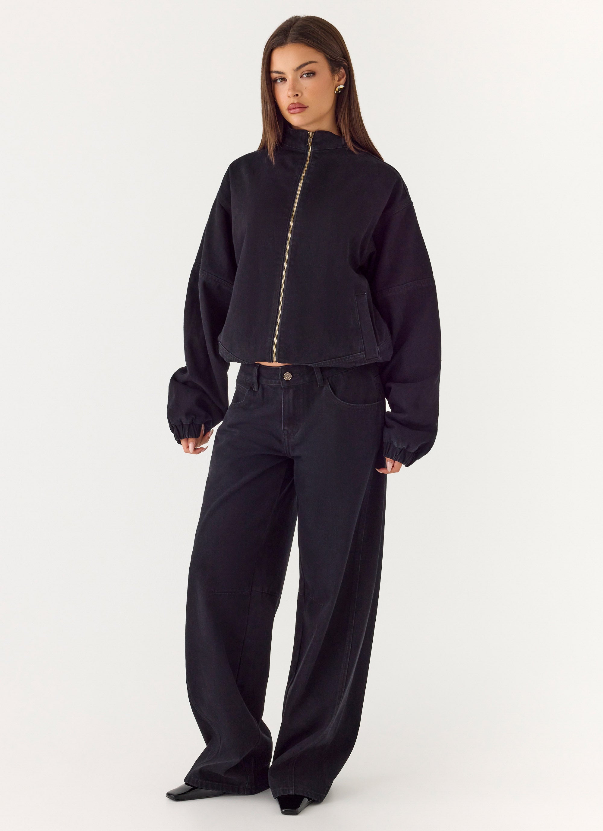 Waylon Low Rise Denim Jeans - Black