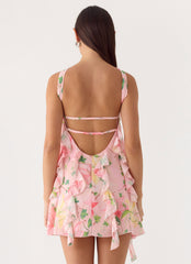 When You Look Mini Dress - Blooming Spring