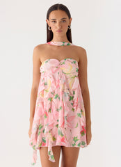 When You Look Mini Dress - Blooming Spring
