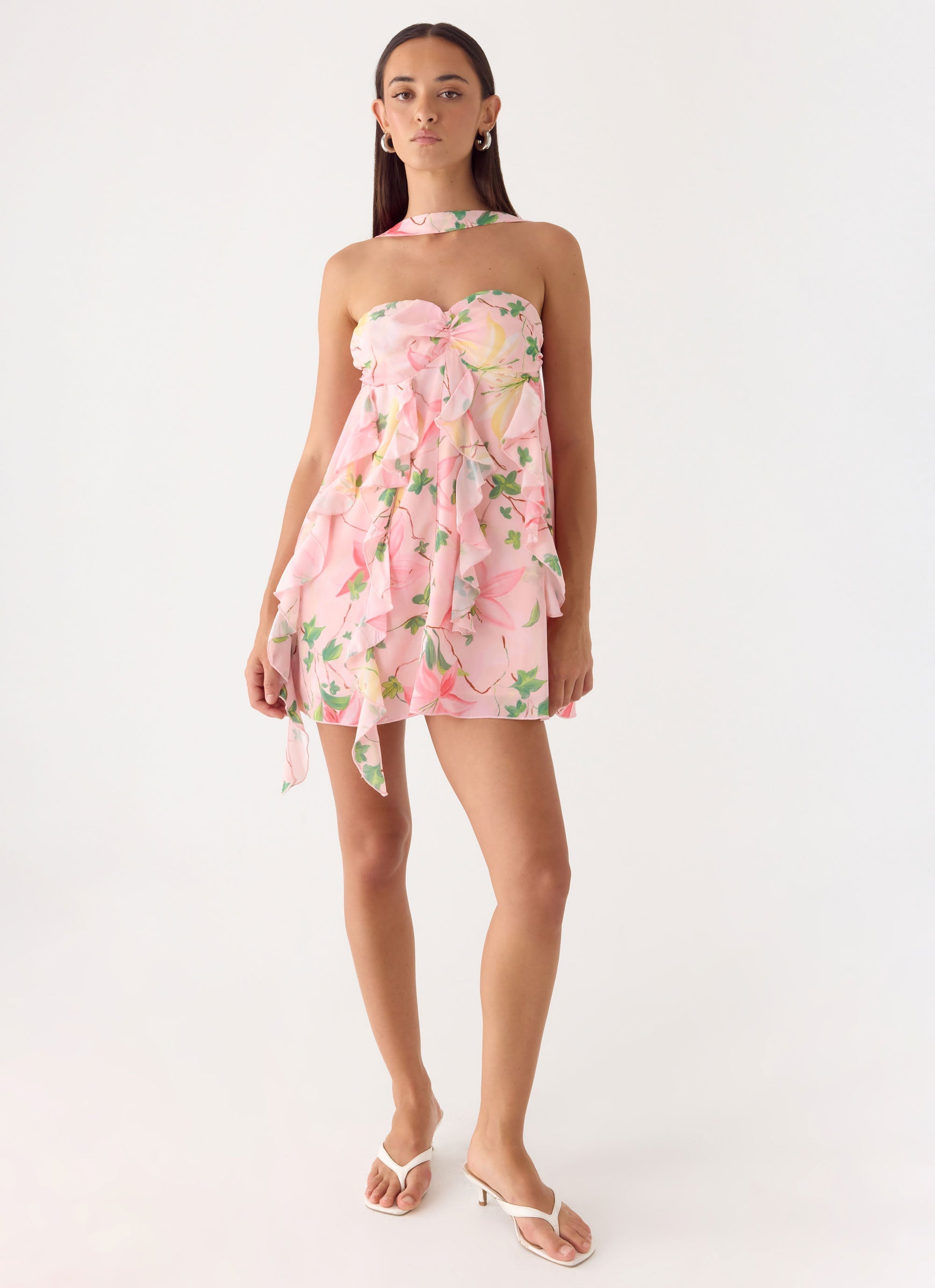 When You Look Mini Dress - Blooming Spring