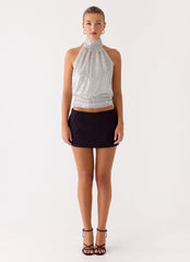 Willow Sequin Top - Silver