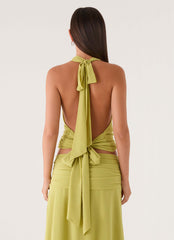 Willowmena Wrap Top - Lime