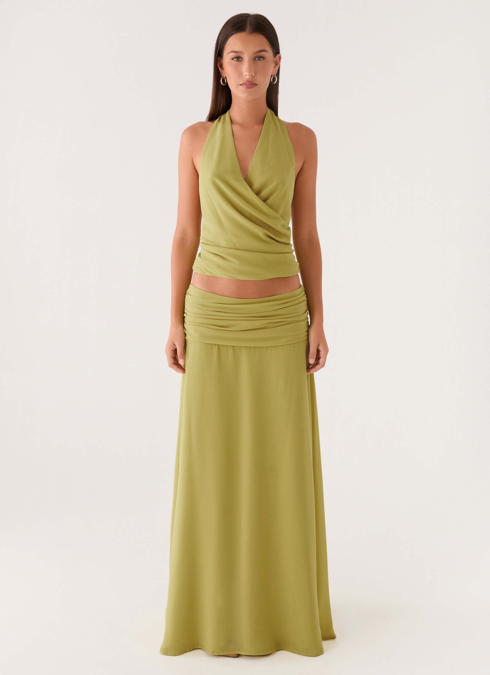 Willowmena Wrap Top - Lime