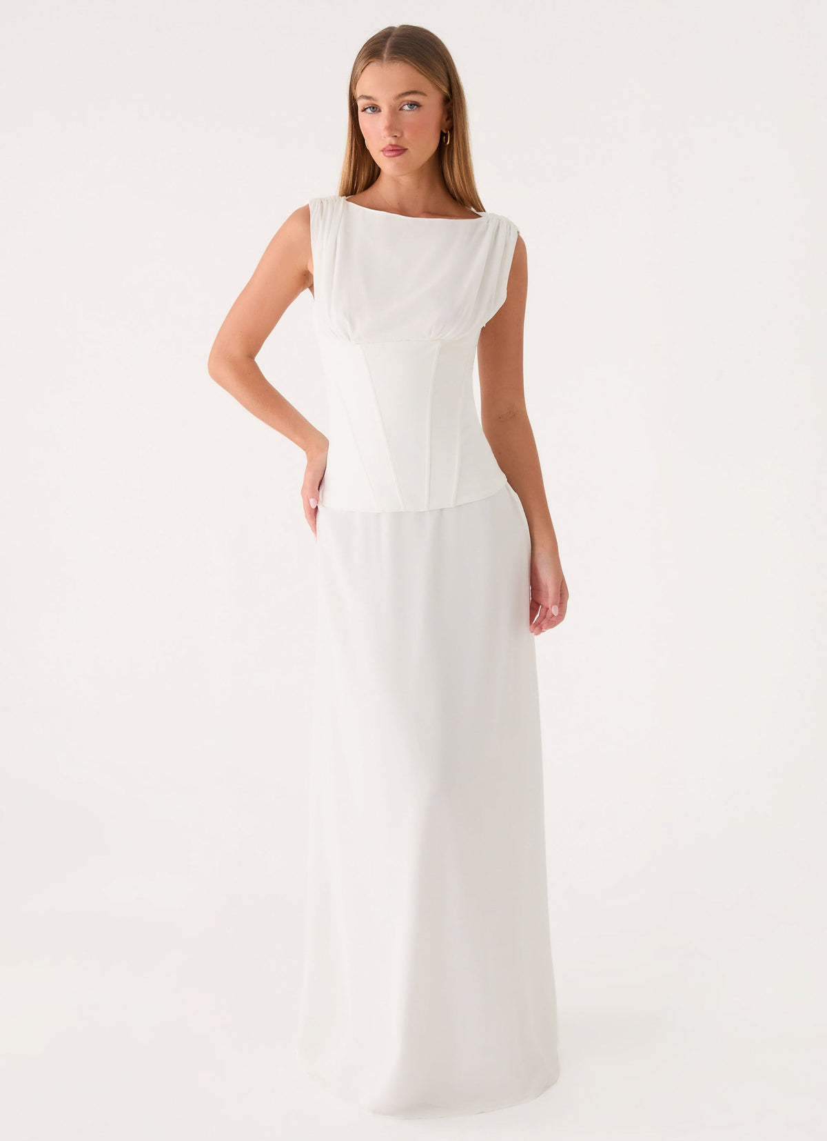 Winello Corset Maxi Dress - Off White