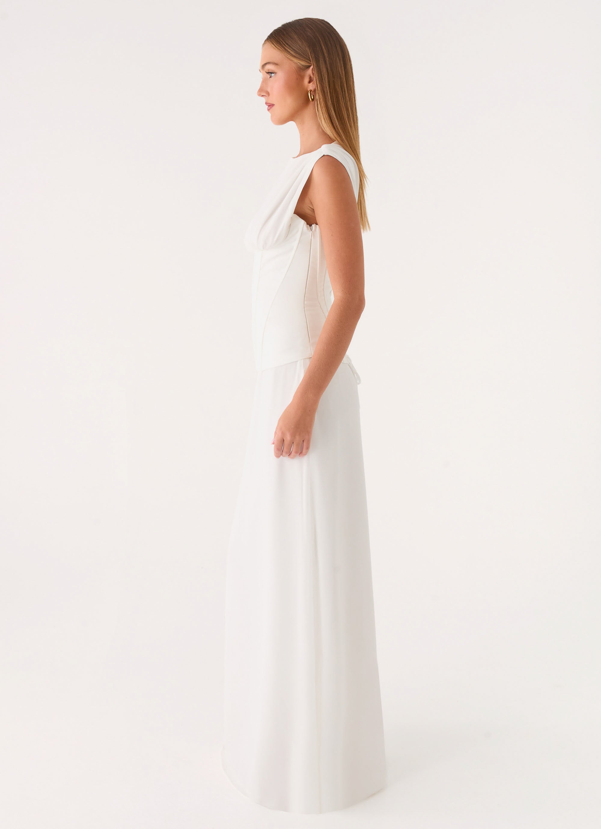 Winello Corset Maxi Dress - Off White