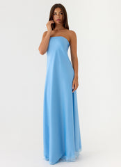 Yanina Strapless Maxi Dress - Blue