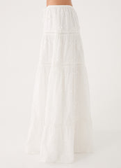 Yours To Keep Maxi Skirt - White