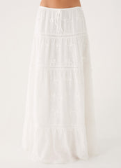 Yours To Keep Maxi Skirt - White
