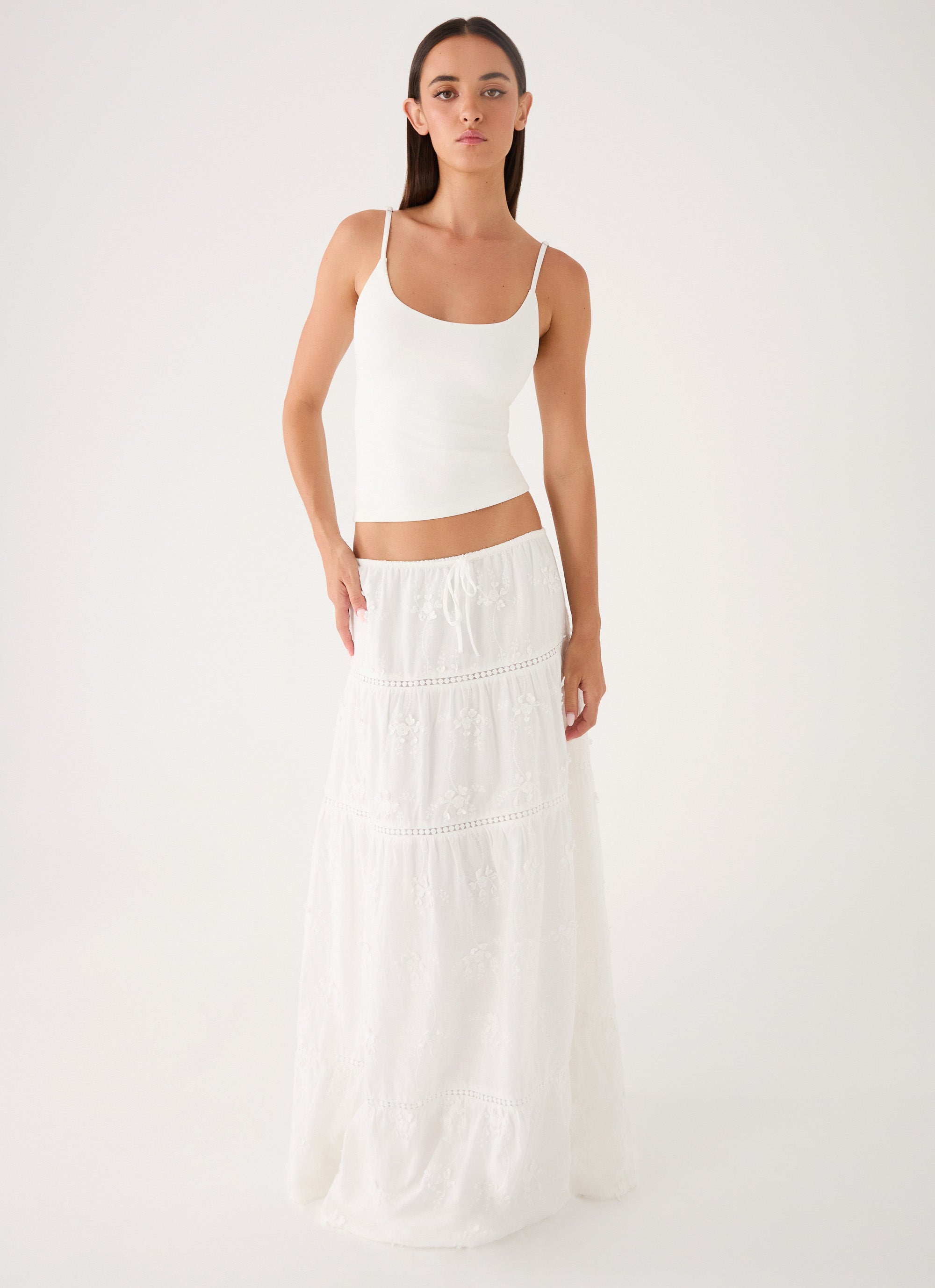 Yours To Keep Maxi Skirt - White