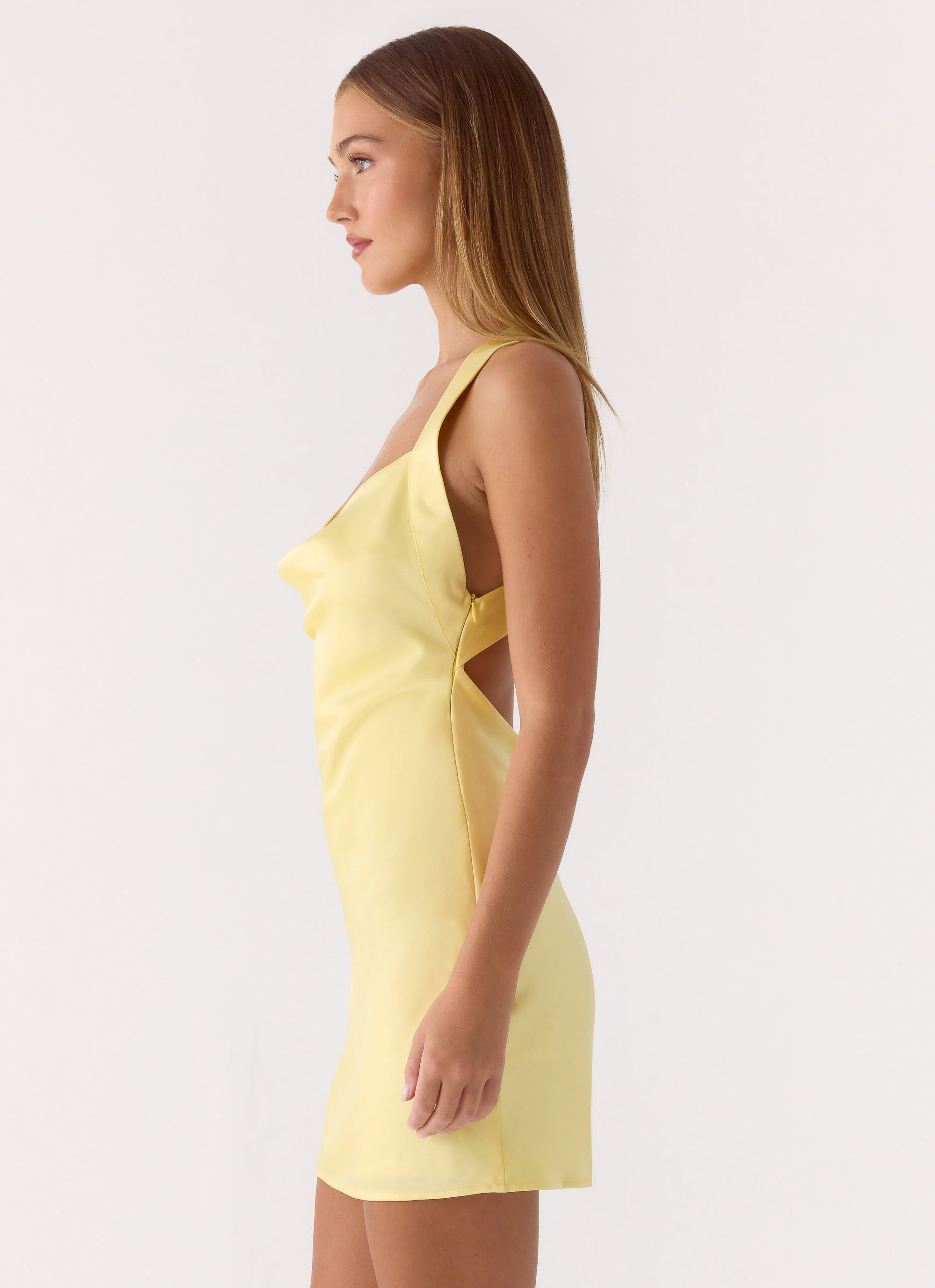 Zandie Mini Dress - Bright Lemon