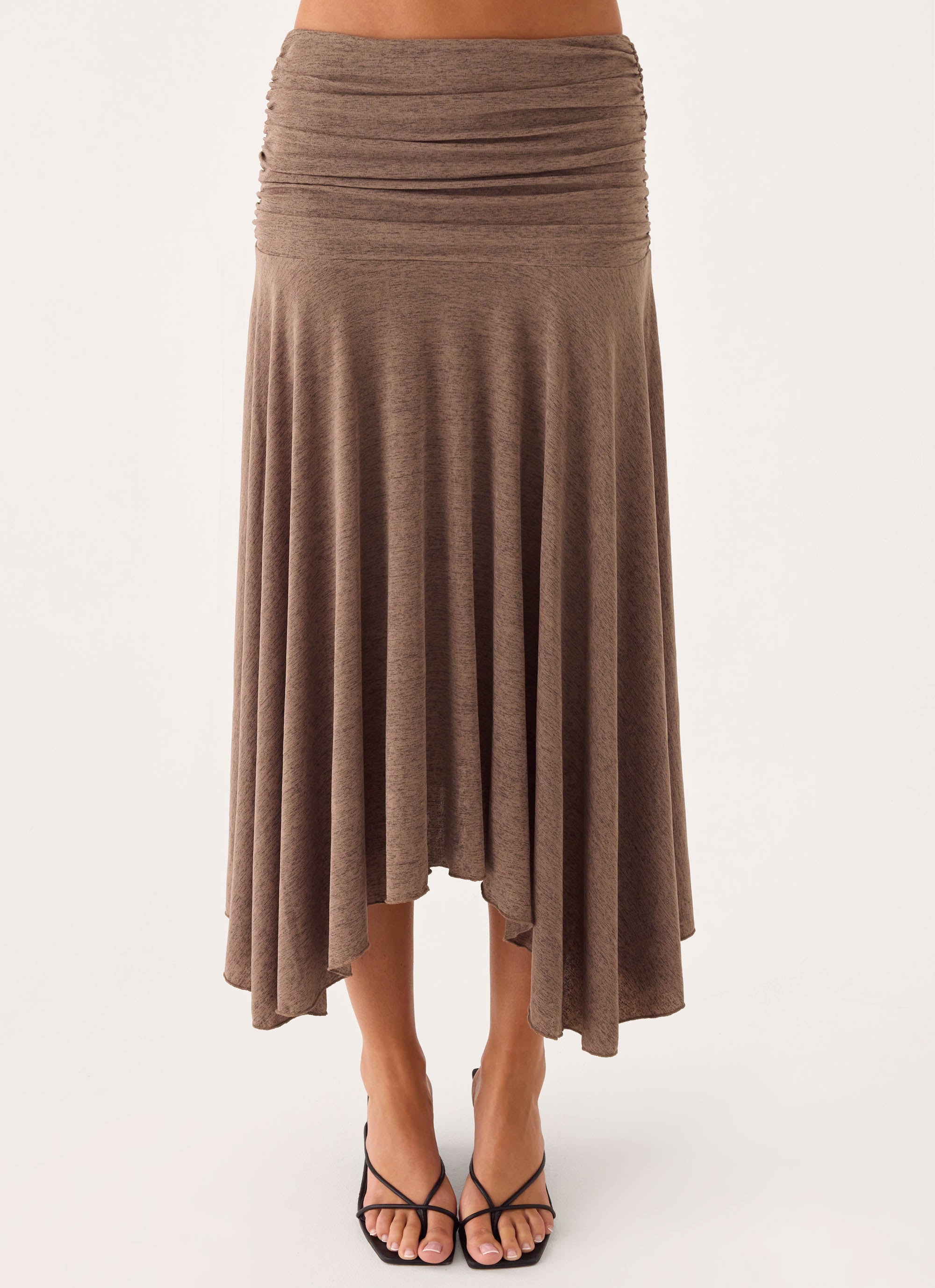 Zayde Midi Skirt - Taupe