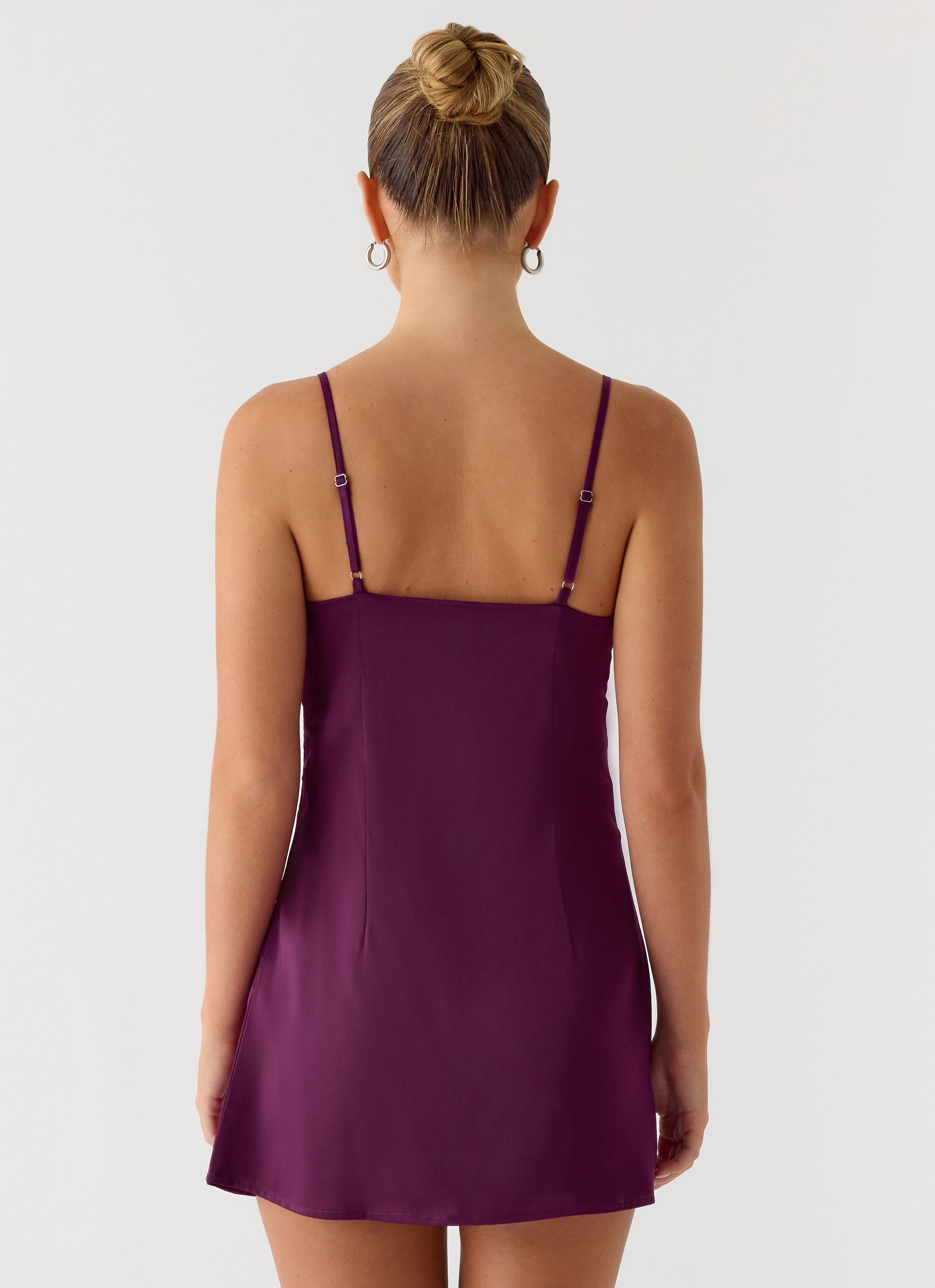 Zion Beaded Micro Mini Dress - Mulberry